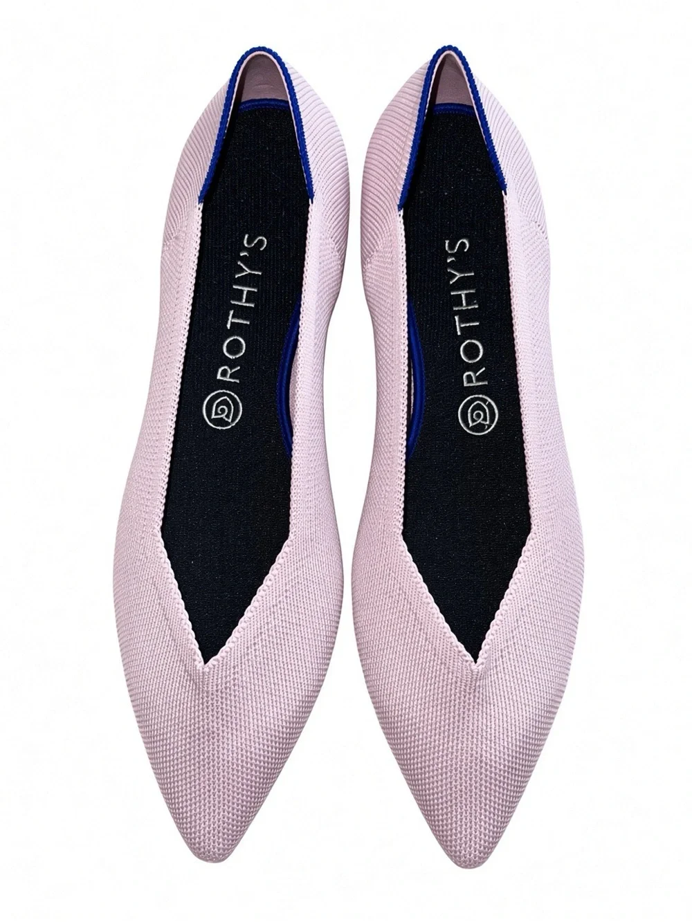 Rothy's Women's Pointed Knit Flat - Light Pink 10.5 New without Box